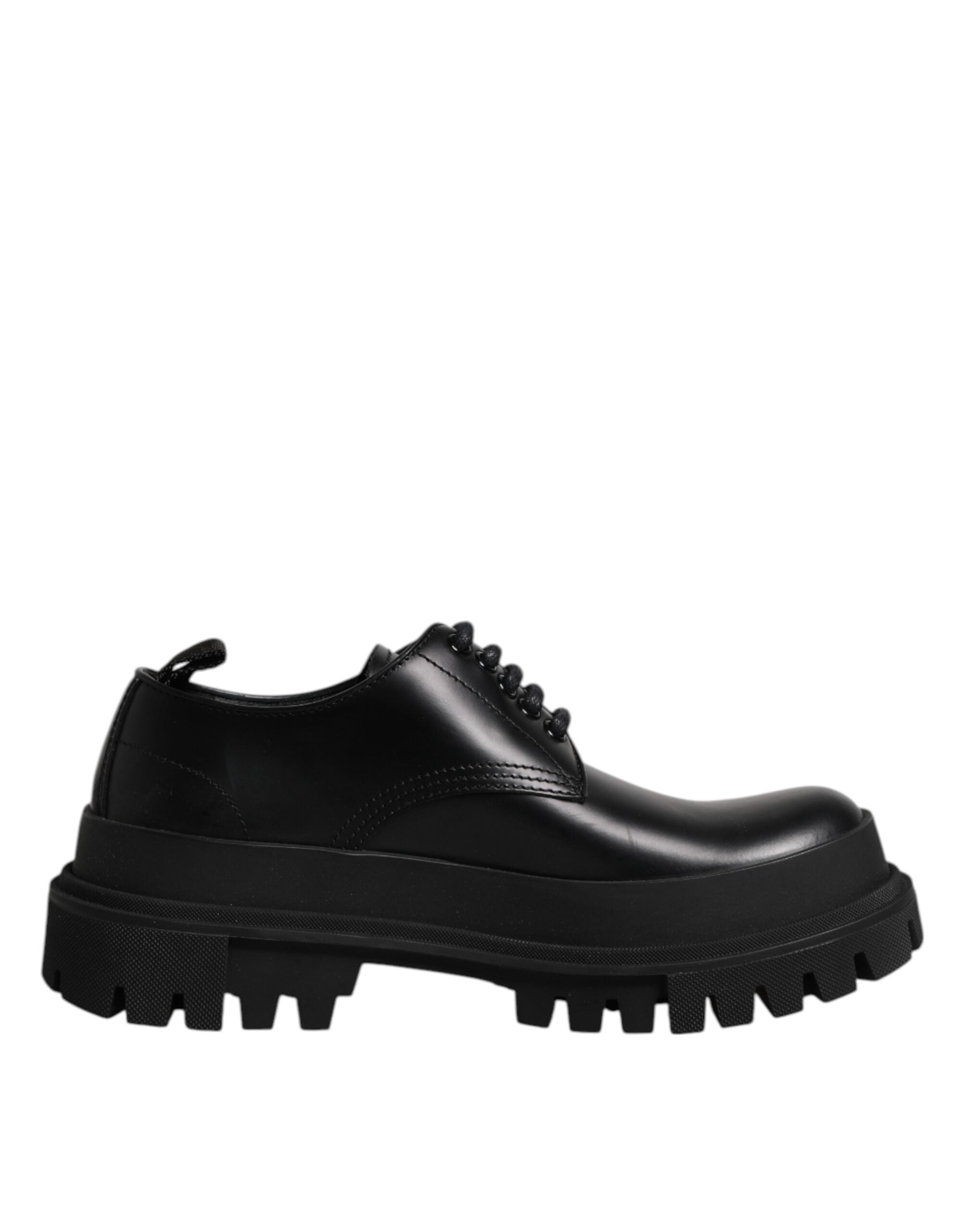 Dolce & Gabbana Dolce & Gabbana Black Leather Lace Up Derby Men Dress Men's Shoes