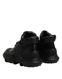 Dolce & Gabbana Black Leather Casual Mens Ankle Boots Men's Shoes