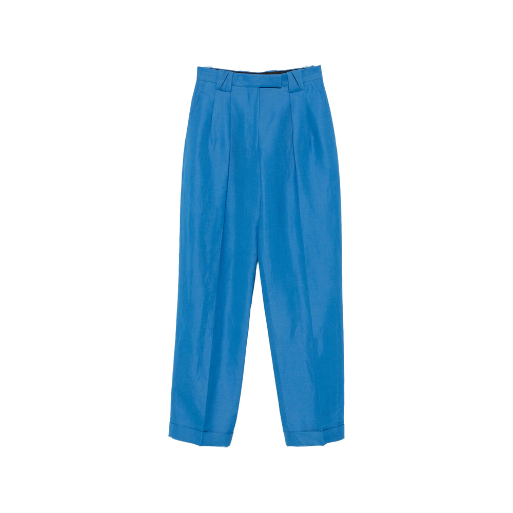 Versace Versace Blue Trousers - Straight Trousers Women