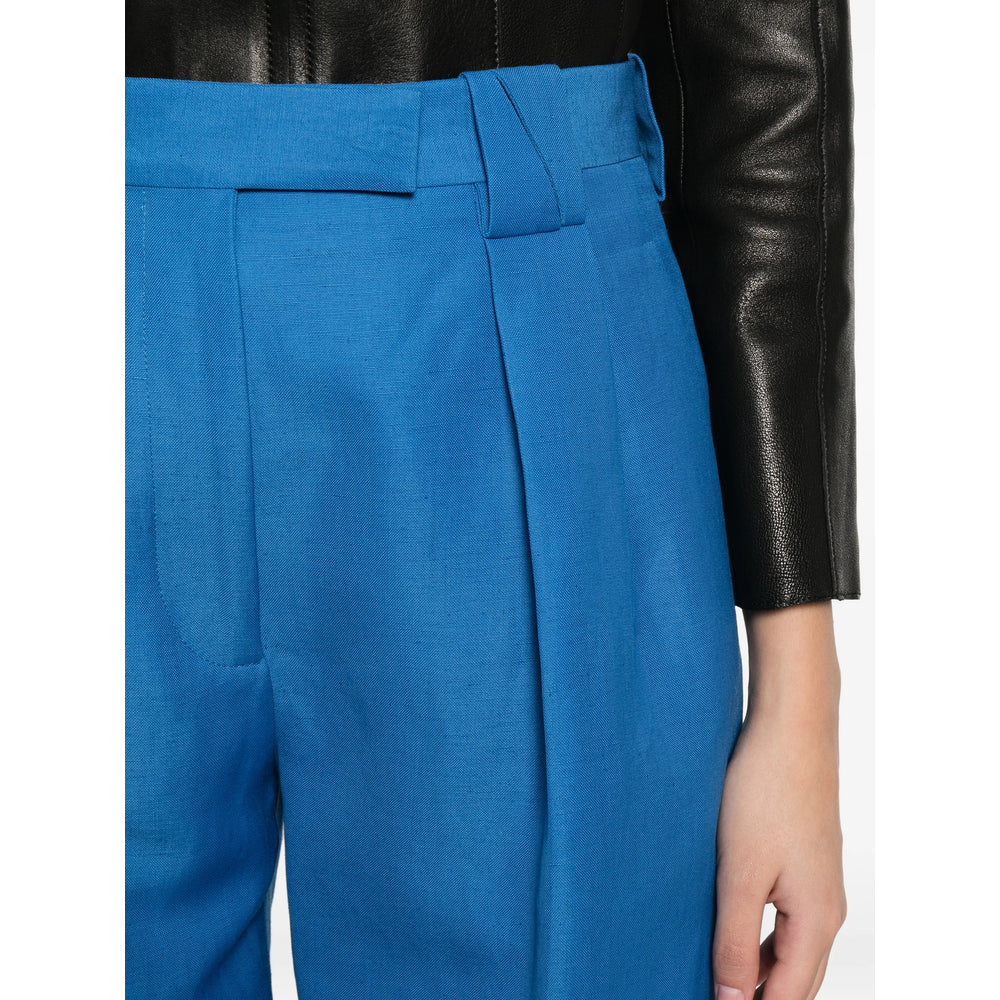 Versace Versace Blue Trousers - Straight Trousers Women