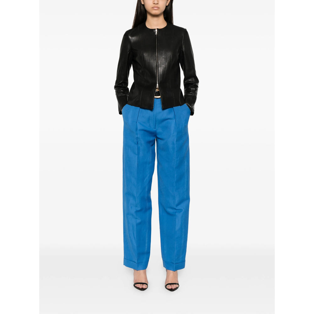 Versace Versace Blue Trousers - Straight Trousers Women