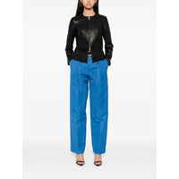 Versace Versace Blue Trousers - Straight Trousers Women