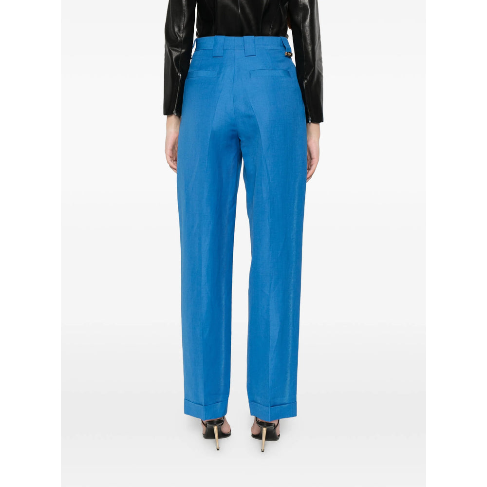 Versace Versace Blue Trousers - Straight Trousers Women