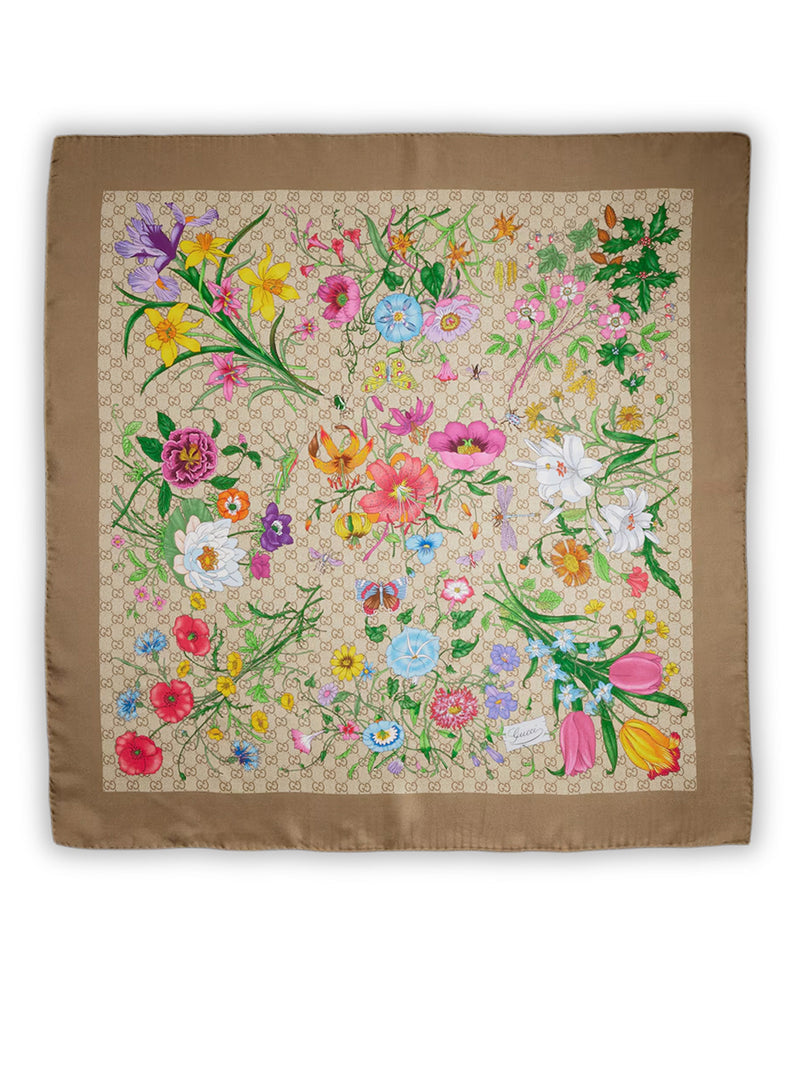 Gucci Gucci Women Silk Twill Scarf With Gg Print