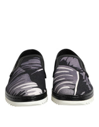 Dolce & Gabbana Black Tropical Slip On Men Sneakers Men's Shoes