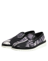 Dolce & Gabbana Black Tropical Slip On Men Sneakers Men's Shoes