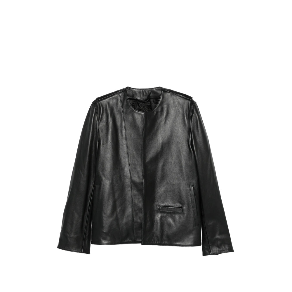 Toteme Black Jackets - Leather Jackets Women