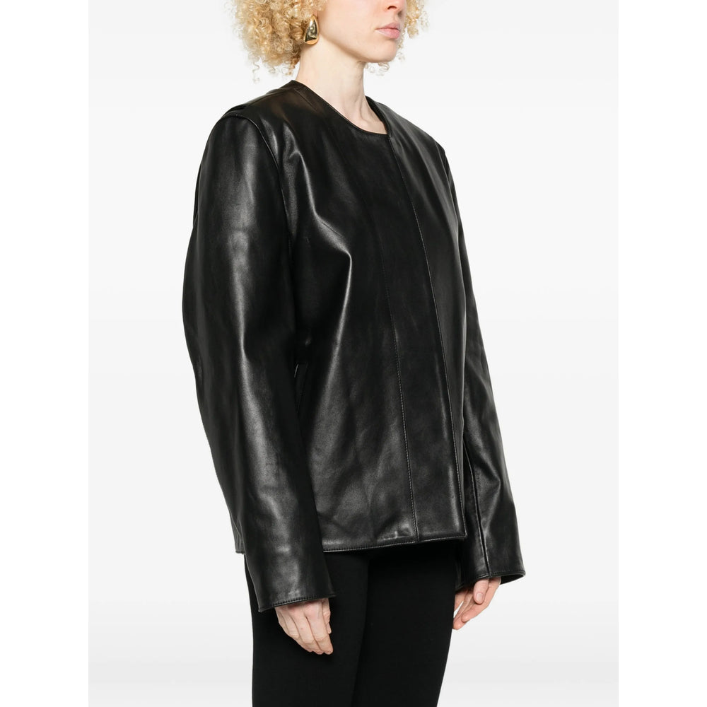 Toteme Black Jackets - Leather Jackets Women