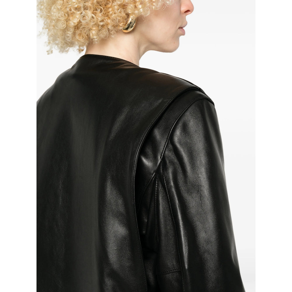 Toteme Black Jackets - Leather Jackets Women