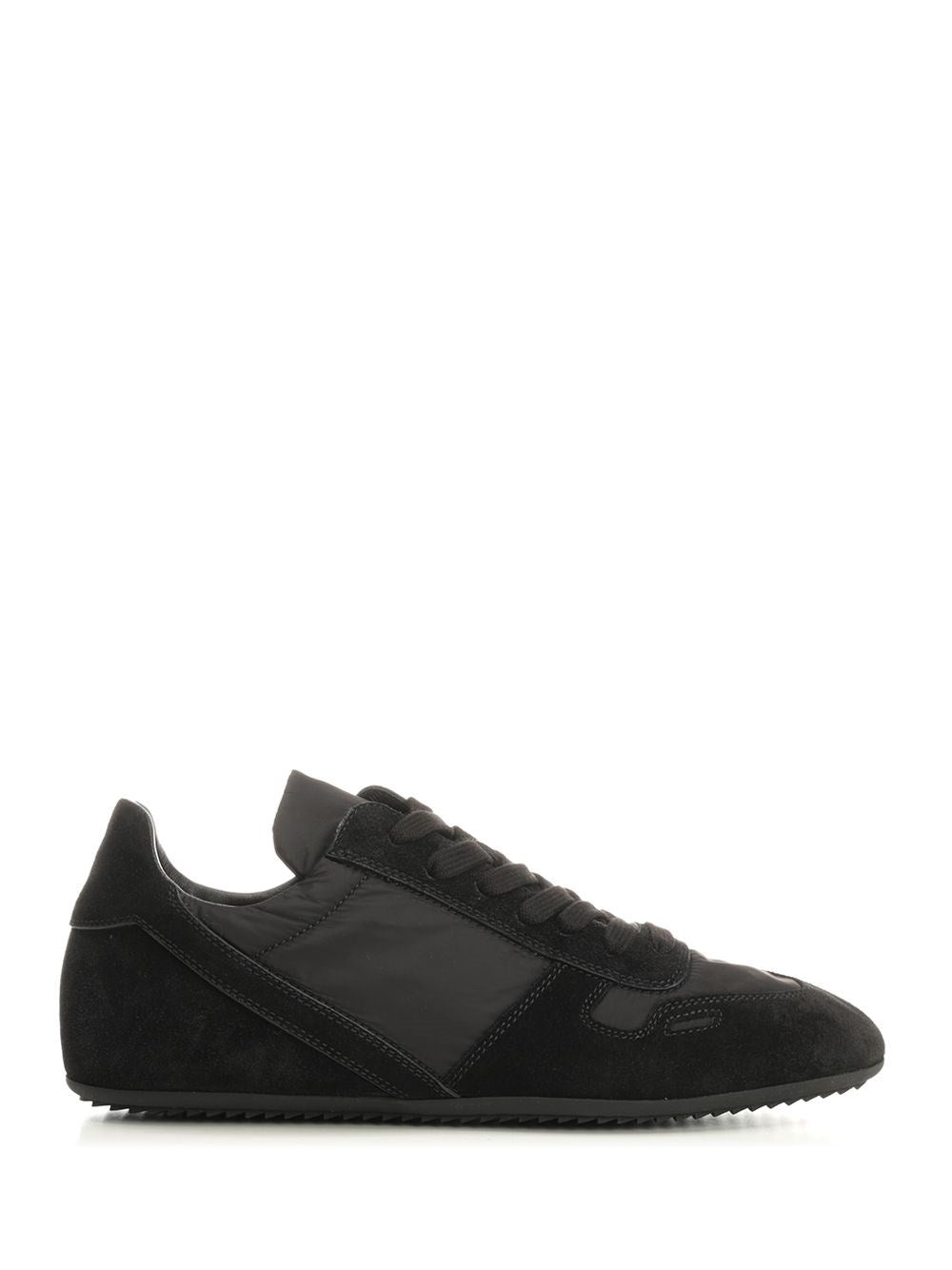 Rick Owens Men Minimal Sneakers With Suede