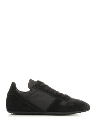 Rick Owens Men Minimal Sneakers With Suede