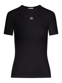 Celine Women Slim Fit Cotton T-Shirt With Logo