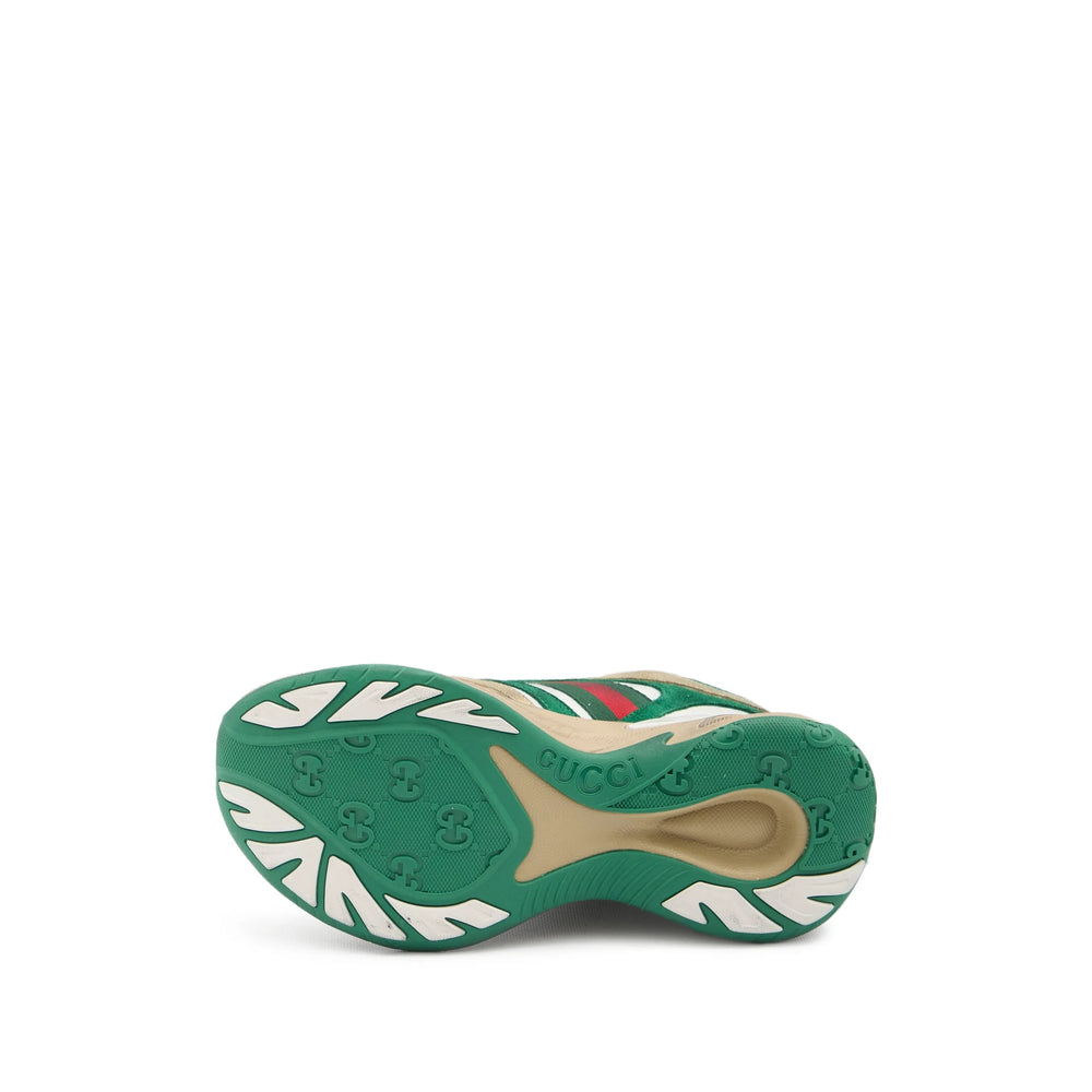 GUCCI Gucci Men Suede Sneakers With Side Web Detail