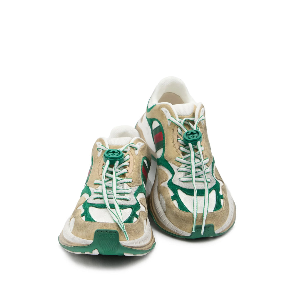 GUCCI Gucci Men Suede Sneakers With Side Web Detail