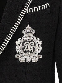 Dolce & Gabbana Men Single-Breasted Blazer With Embroidery