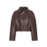 Rotate Brown Jackets - Cropped Jackets Women