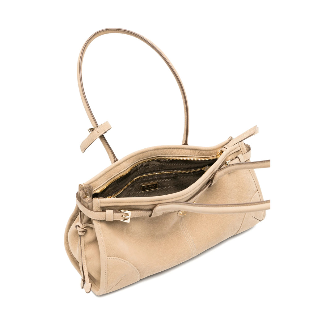 Prada Neutrals Shoulder Bags Women