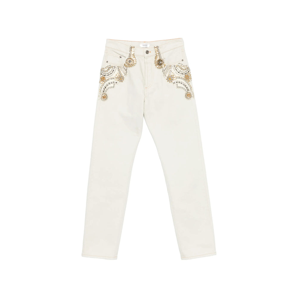 Versace Versace Blue Denim - Straight-Leg Jeans Women