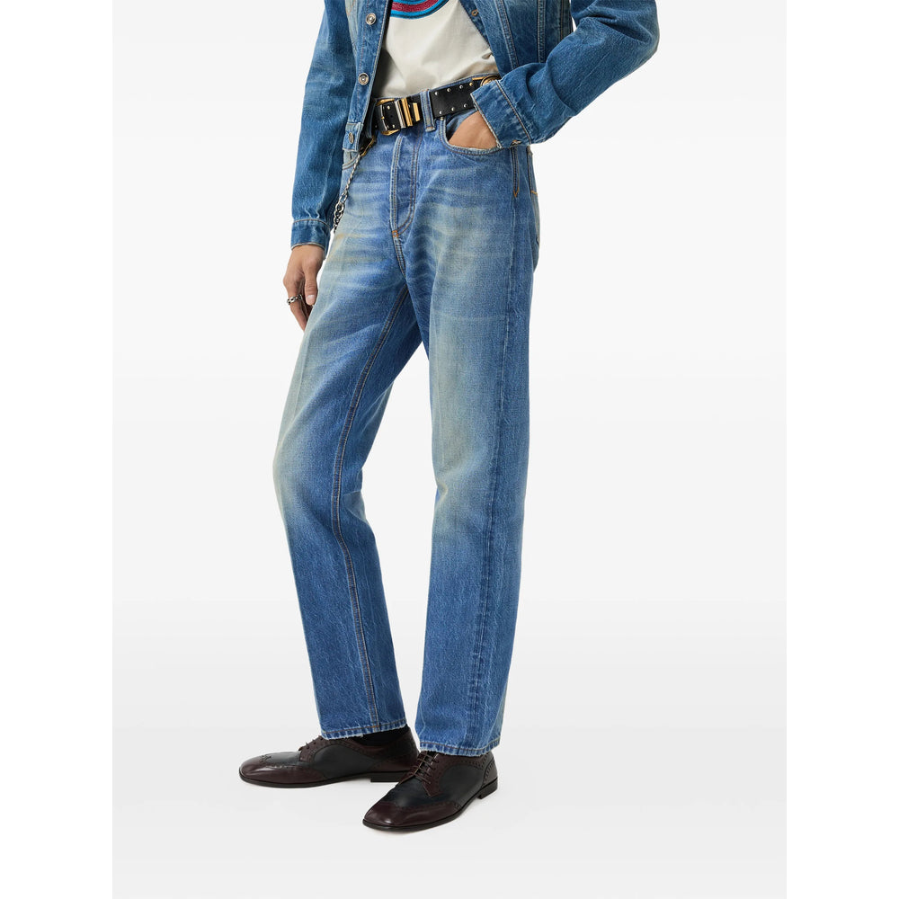 Versace Blue Denim - Regular & Straight-Leg Jeans Men