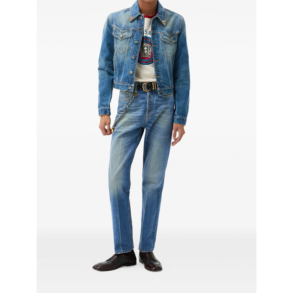 Versace Blue Denim - Regular & Straight-Leg Jeans Men