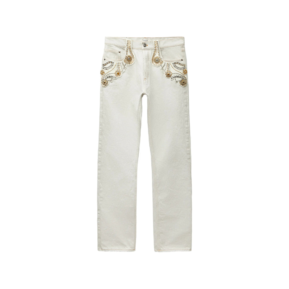 Versace Grey Denim - Regular & Straight-Leg Jeans Men