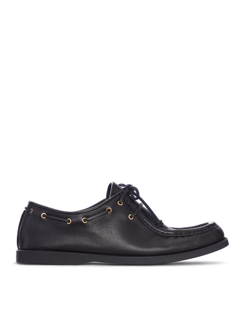 Celine Celine Men Derby Leather Loafer With Eyelets