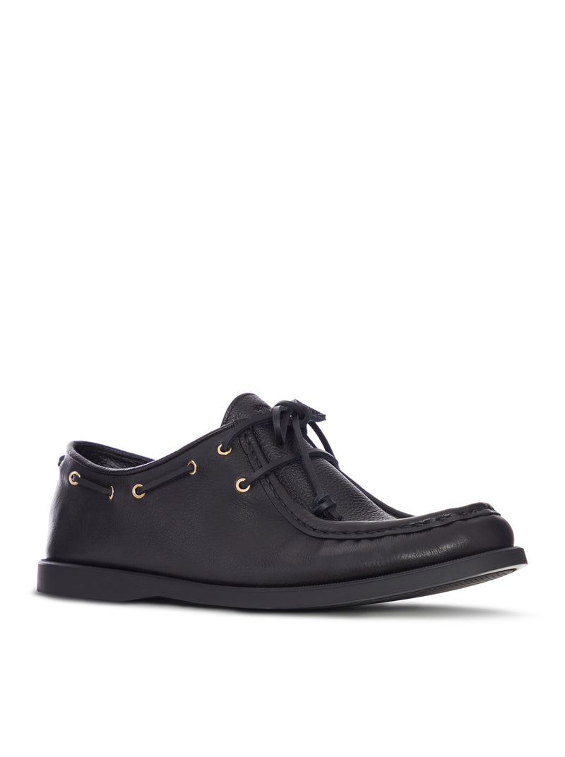 Celine Celine Men Derby Leather Loafer With Eyelets