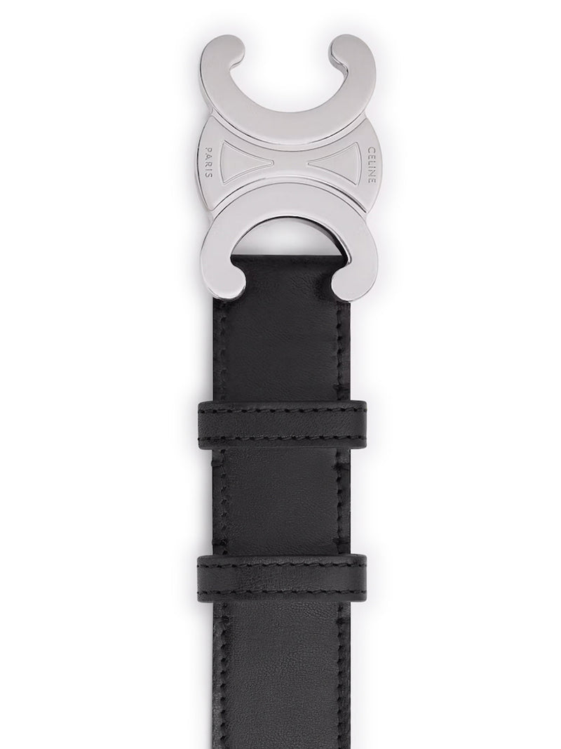 Celine Celine Men Triomphe Belt 30Mm In Vintage Calfskin