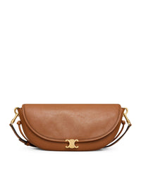 Celine Celine Women Small Crescent Soft Triomphe In Soft Shiny Lambskin
