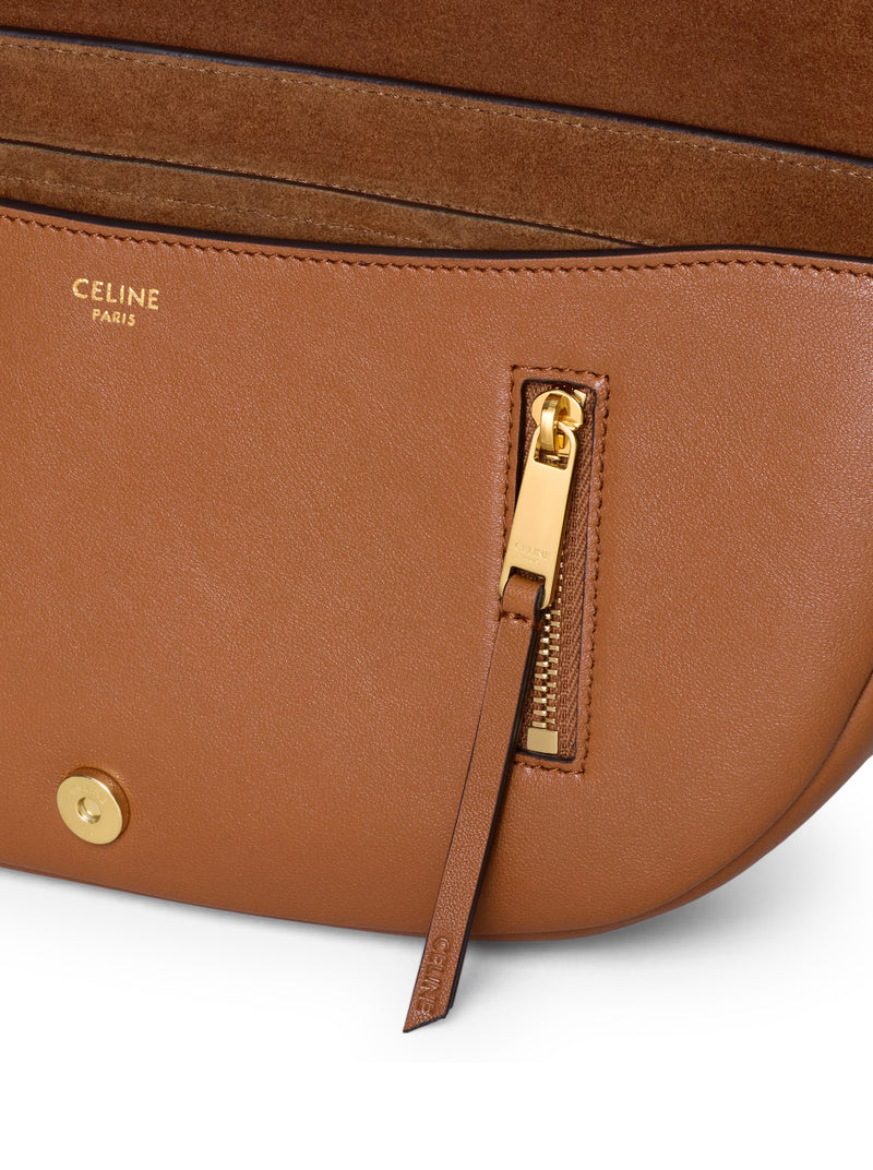 Celine Celine Women Small Crescent Soft Triomphe In Soft Shiny Lambskin