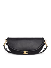 Celine Celine Women Small Crescent Soft Triomphe In Soft Shiny Lambskin