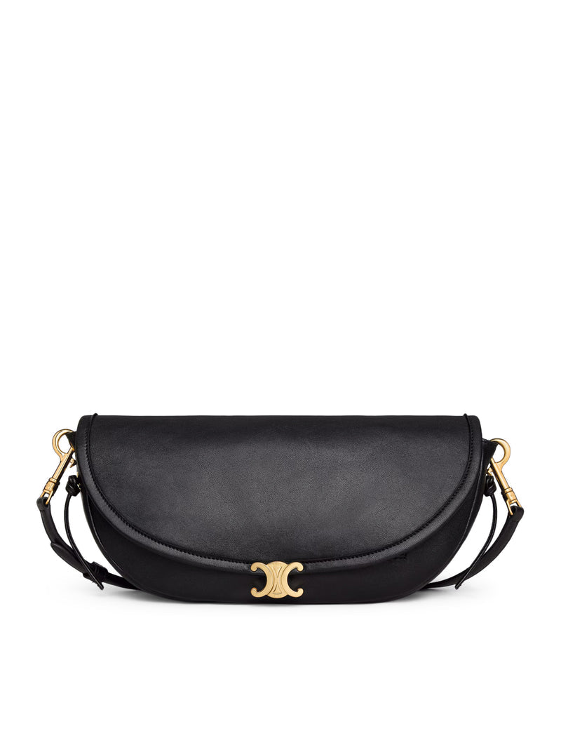 Celine Celine Women Small Crescent Soft Triomphe In Soft Shiny Lambskin