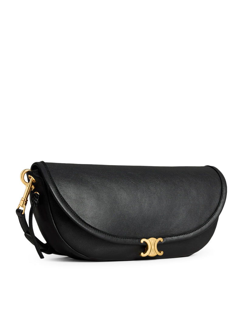 Celine Celine Women Small Crescent Soft Triomphe In Soft Shiny Lambskin