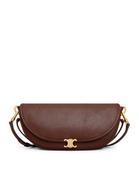 Celine Women Celine Triomphe Small Crescent Soft Bag In Soft Glossy Lambskin