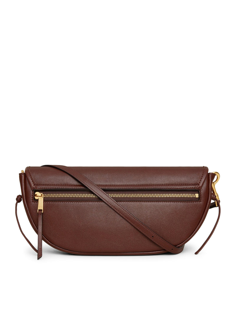 Celine Women Celine Triomphe Small Crescent Soft Bag In Soft Glossy Lambskin