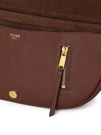 Celine Women Celine Triomphe Small Crescent Soft Bag In Soft Glossy Lambskin