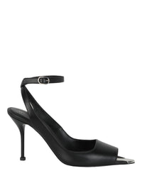 Alexander McQueen Womens Punk Peep Toe Sandals