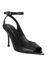Alexander McQueen Womens Punk Peep Toe Sandals