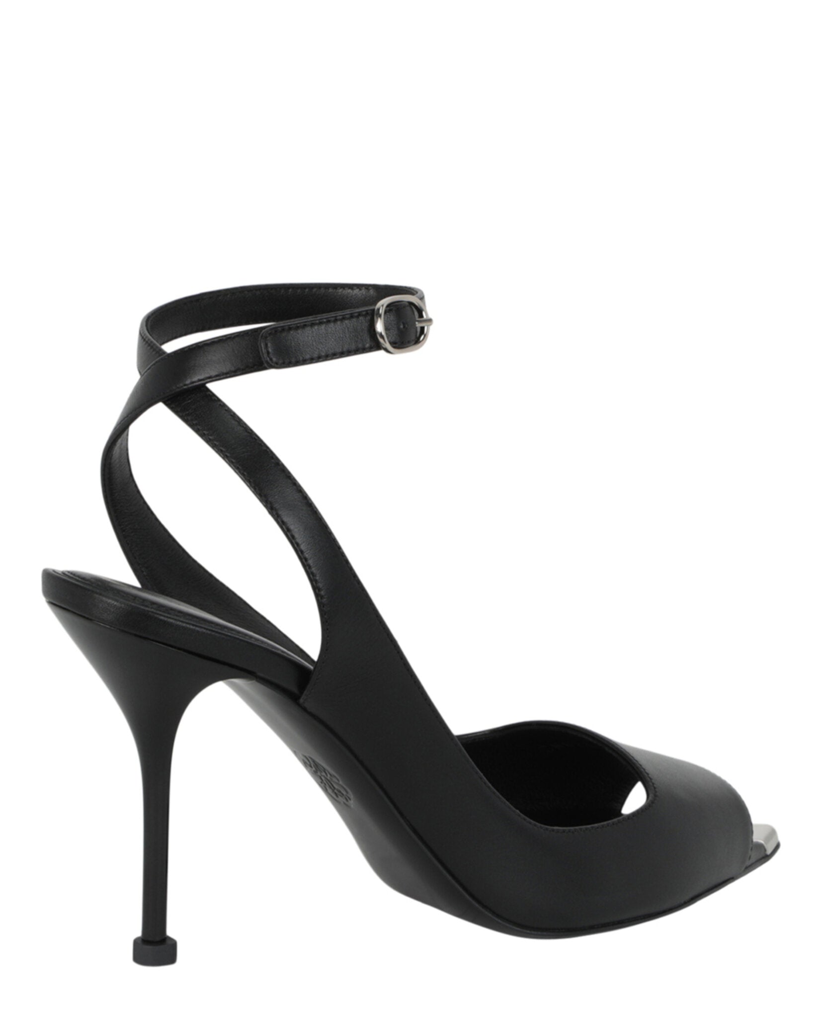 Alexander McQueen Womens Punk Peep Toe Sandals