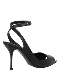 Alexander McQueen Womens Punk Peep Toe Sandals