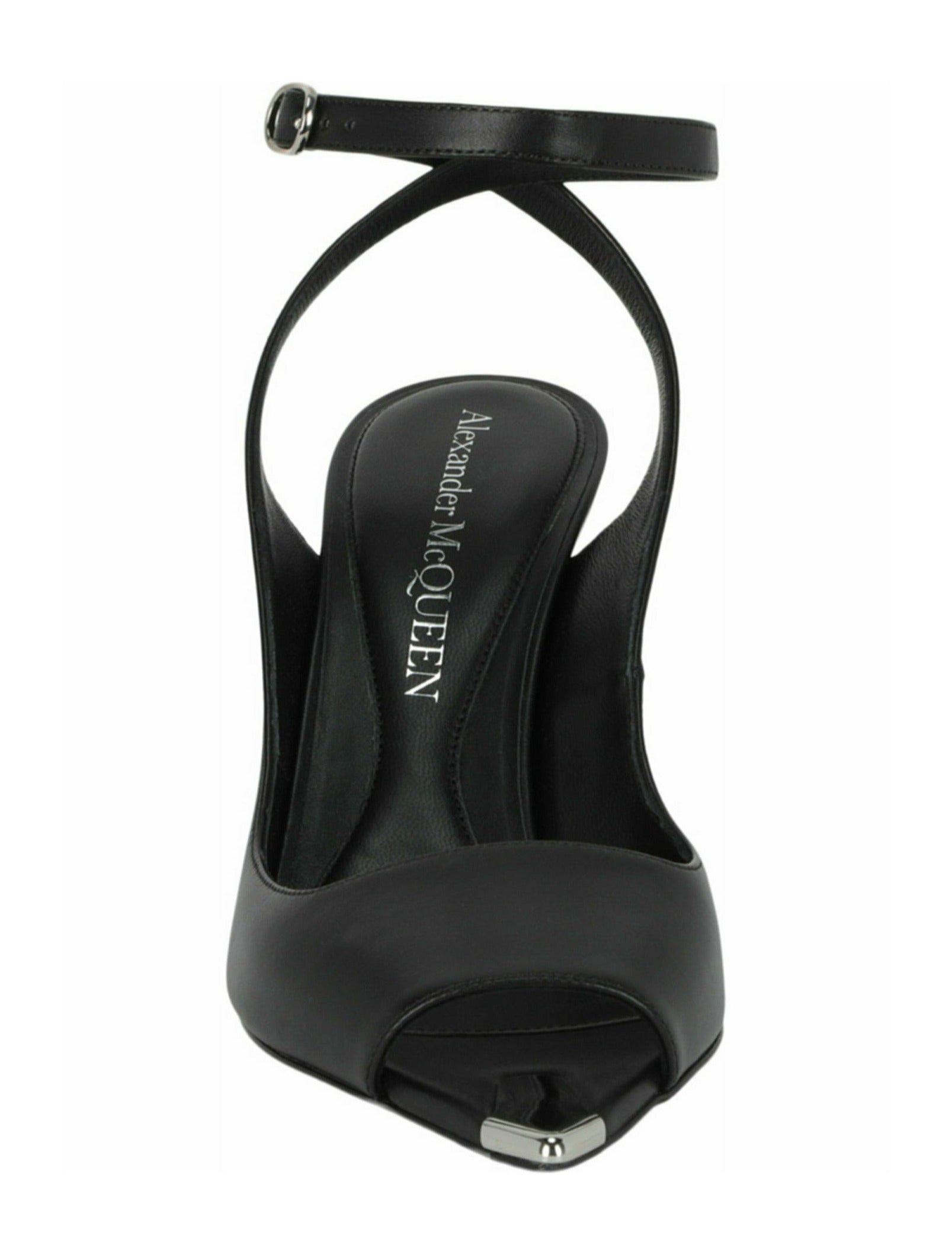 Alexander McQueen Womens Punk Peep Toe Sandals
