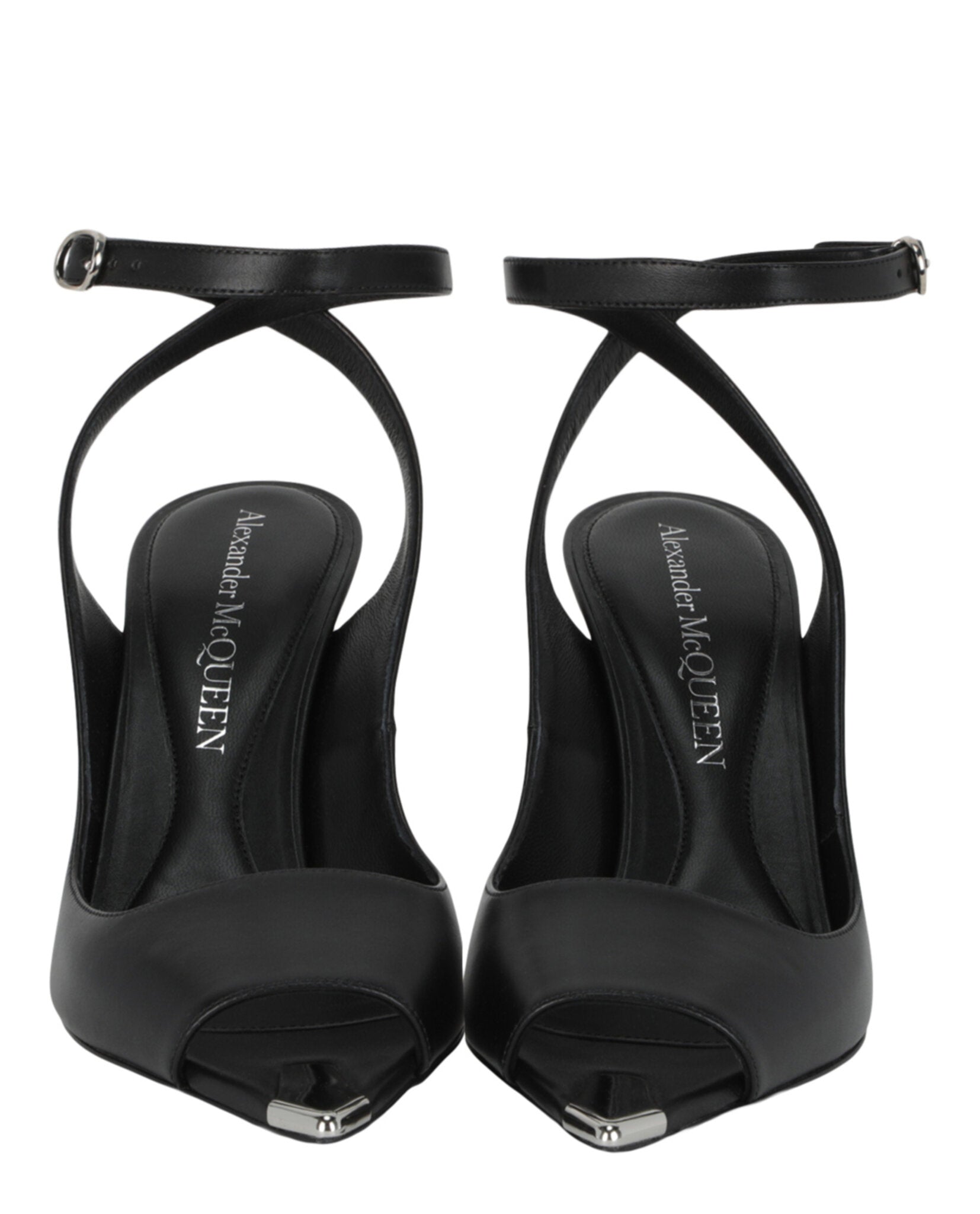 Alexander McQueen Womens Punk Peep Toe Sandals
