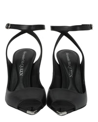 Alexander McQueen Womens Punk Peep Toe Sandals