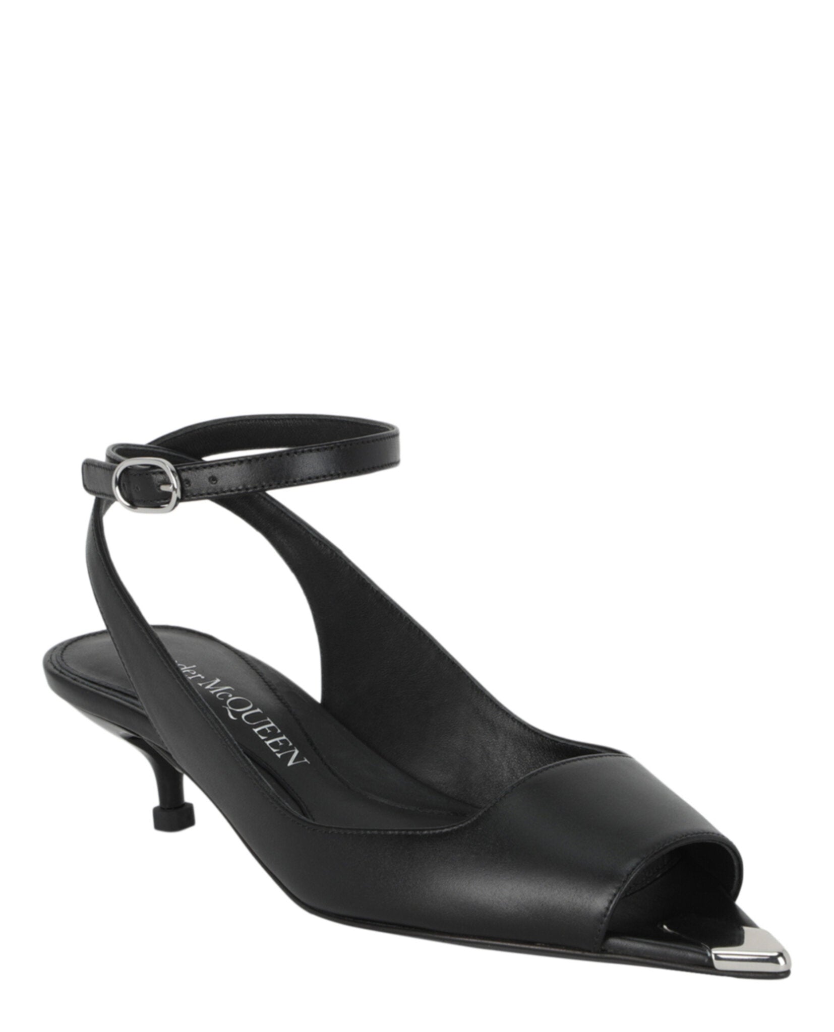Alexander McQueen Womens Punk Peep Toe Sandals