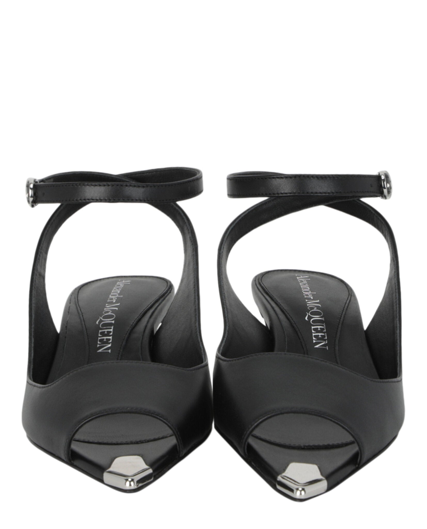 Alexander McQueen Womens Punk Peep Toe Sandals