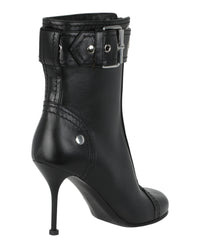 Alexander McQueen Womens Buckle Detailed Ankle Boots
