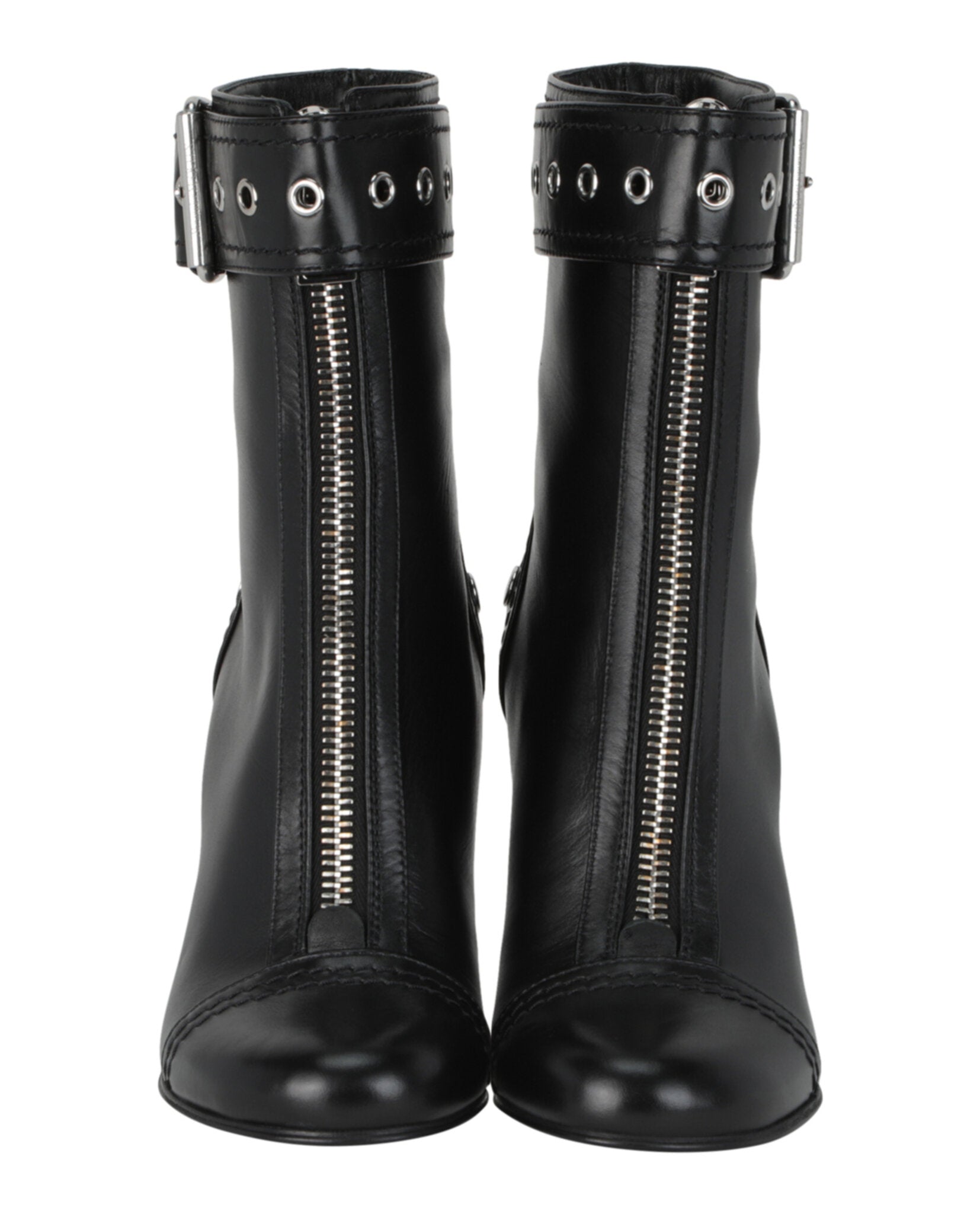Alexander McQueen Womens Buckle Detailed Ankle Boots