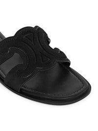 Celine Celine Women Triomphe Suede Mule