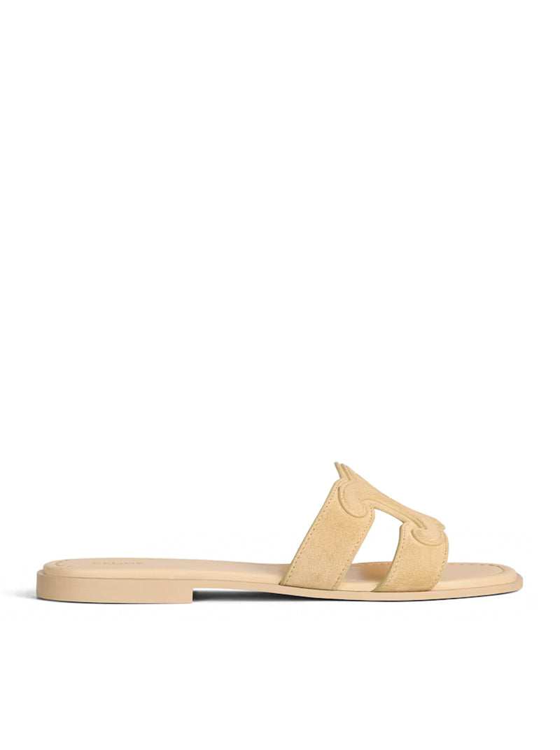 Celine Women Triomphe Suede Mule