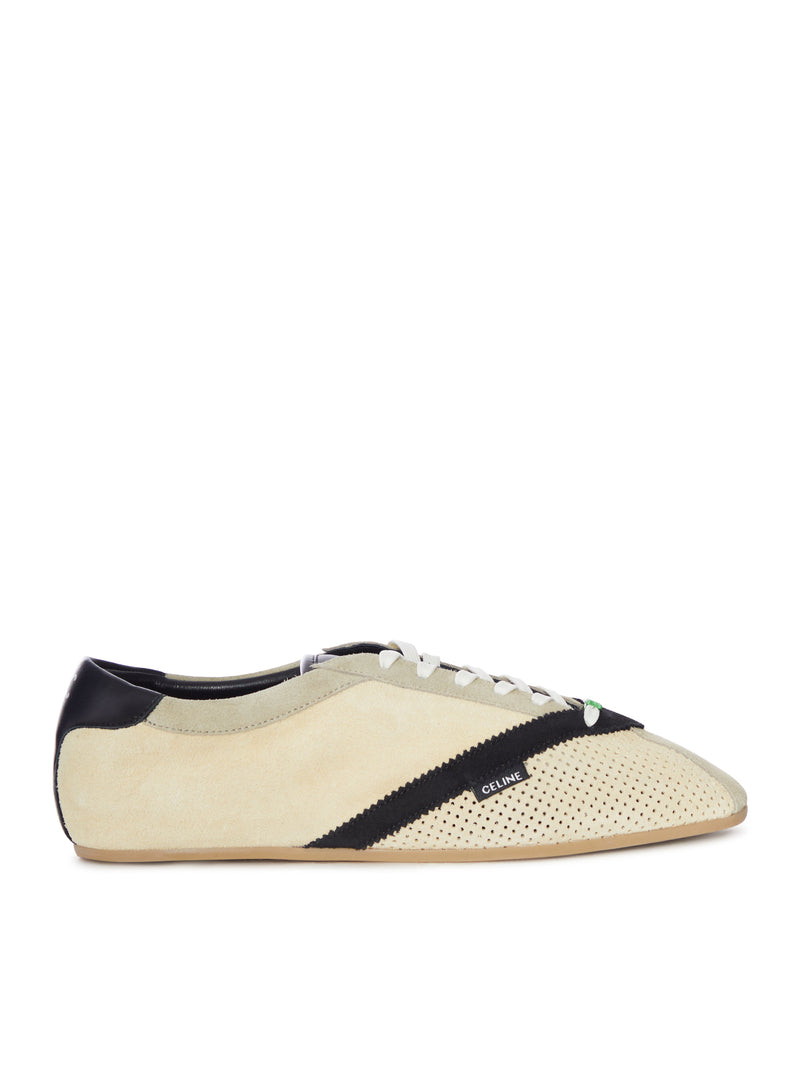 Celine Celine Women Low Suede Sneaker With Perforated Toe